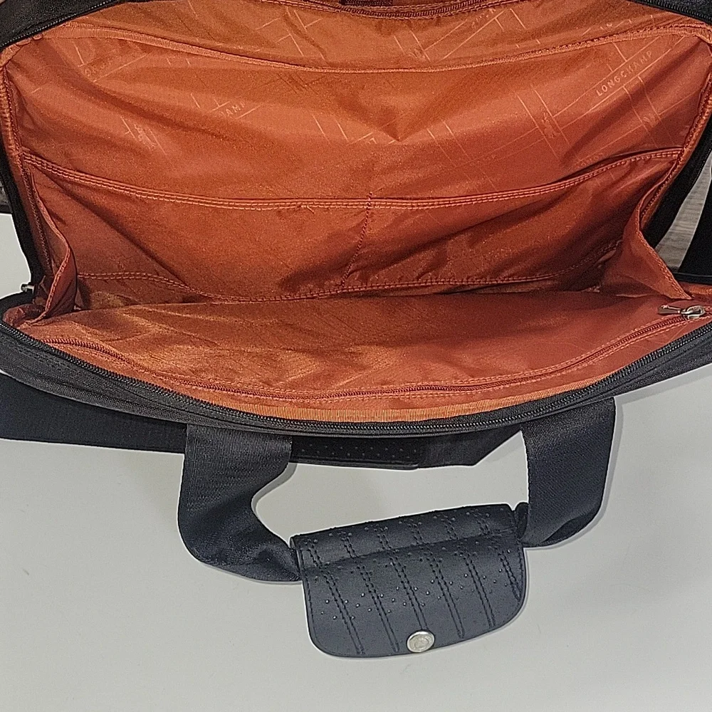 Longhchamp Black Nylon Briefcase Laptop Bag